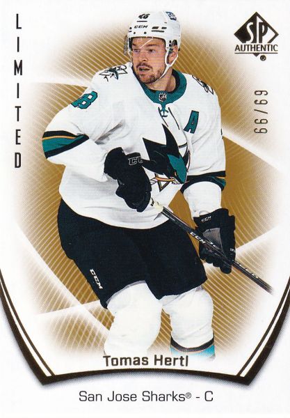 paralel karta TOMÁŠ HERTL 21-22 SP Authentic Limited Gold /99